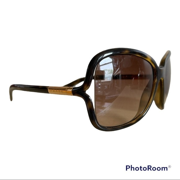 Prada SPR28L Tortoise Shell Oversized Sunglasses - Picture 5 of 10